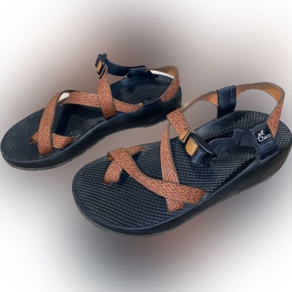 Chaco Men’s Size 11 Burgundy Orange Jacquard Z Cloud 2 Sandals Made in Colorado - Picture 3 of 6